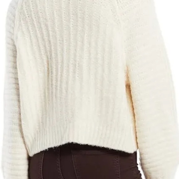 Free People Black Knit Eyelet Crewneck Carter Pullover Women's Size Small - Picture 14 of 14